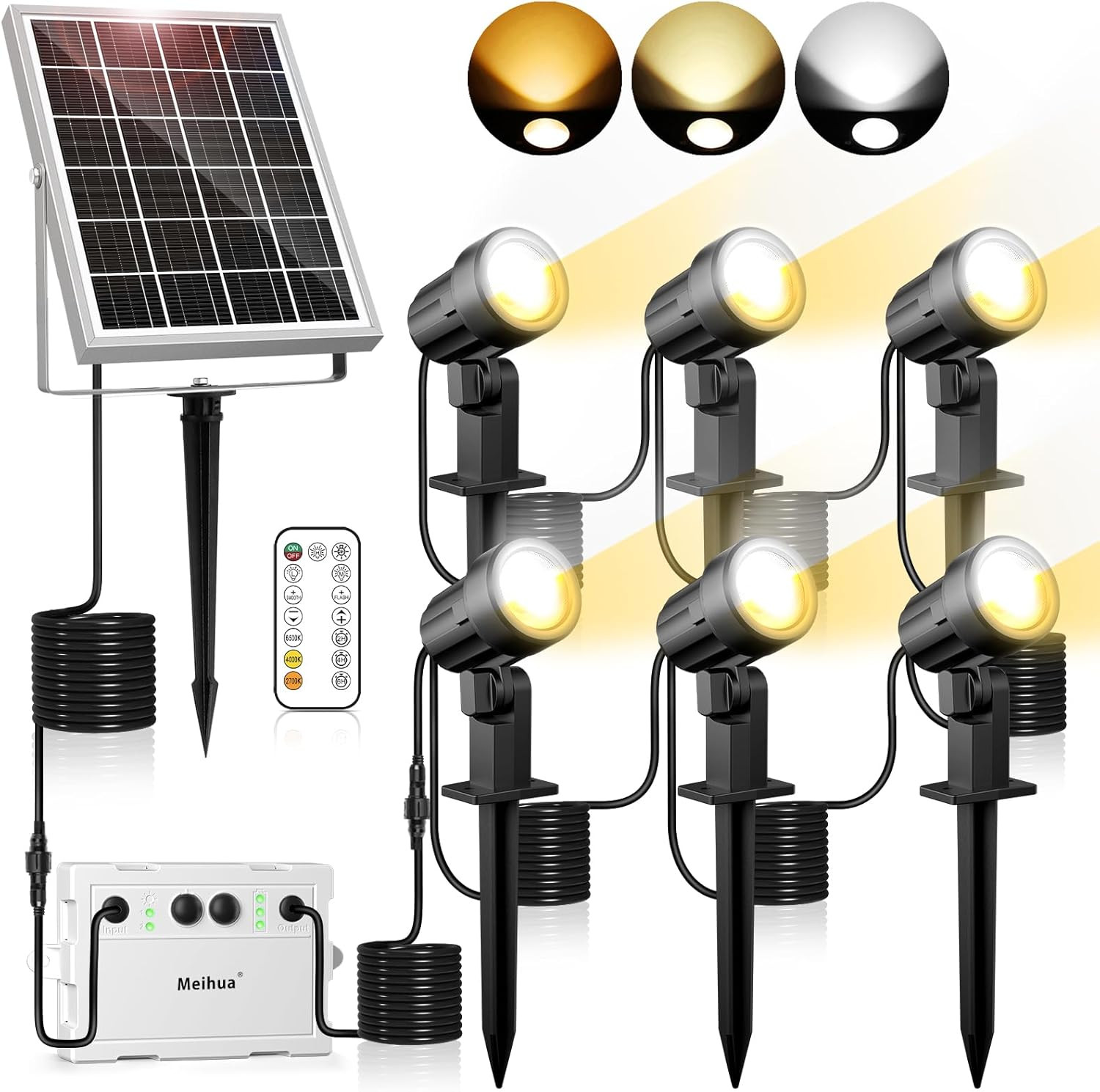 Faretti Solari Esterno IP66: Luce LED 2700K-6000K per Giardino e Patio
