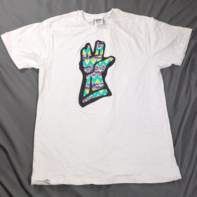 Billionaire Boys Club Shirt Mens XL White Tribal Hand Graphic Tee Streetwear
