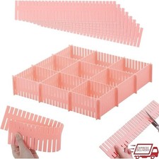 Adjustable Plastic Drawer Dividers Set of 8 Organizer Multipurpose Storage New