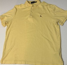 Polo Ralph Lauren Men  s Classic Fit Large Yellow Short Sleeve Shirt Flesh Pony