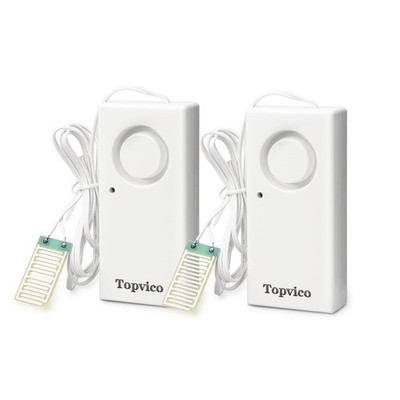 Topvico Water Alarms Leak Detector for Home Basements, RV Heater, White