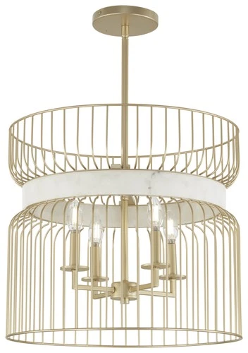 Minka Lavery 3394 Park Slope 4 Light 20"W Multi Light Pendant - Nouveau Gold - Picture 10 of 11