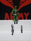 Black Major GI Joe Cobra 3.75" Cobra Jungle Green Camo Snake Eyes Invasor V1