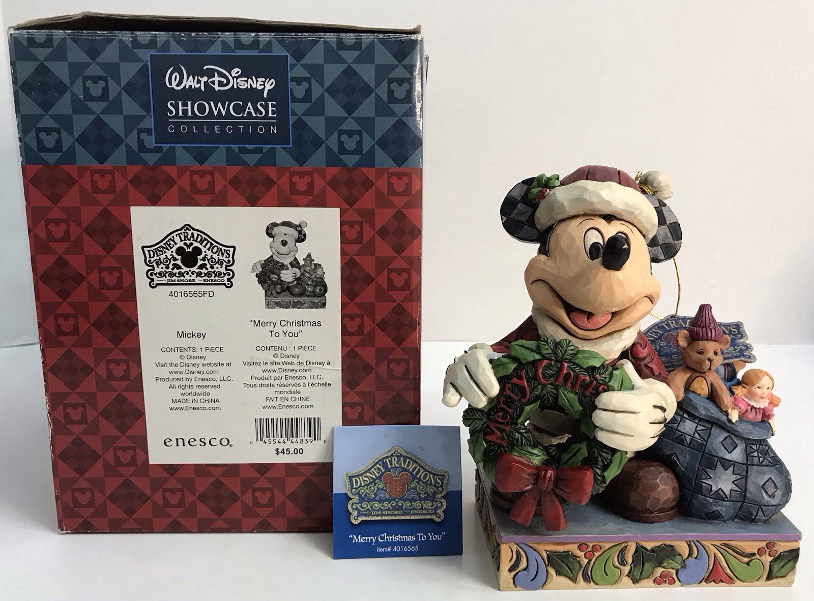 Jim Shore Disney Mickey Mouse “Merry Christmas To You” #4016565 *Read*
