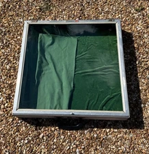 Mid  Size 22x22"x4Aluminum Allstate Display Show Case 1970/89 American Glass