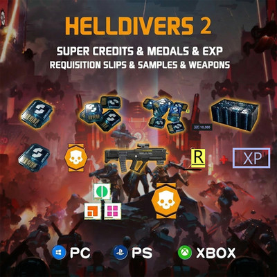 HELL-DIVERS 2 - Farm Fast |SuperCredits |Medals |Samples    | XP |No Login 