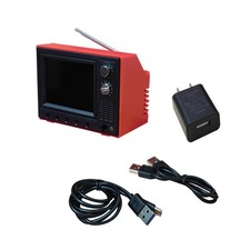 1:12 Mini Retro Television w HD Playback & Data Transfer USB Port for Video File
