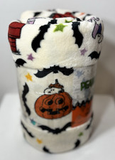 Peanuts Snoopy Halloween Plush Throw Blanket Oversized Super Soft 5' x 6'