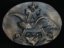QE07114 *NOS* VINTAGE 1970s **ANHEUSER-BUSCH** BEER BREWING COMPANY BELT BUCKLE