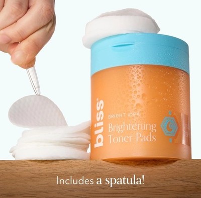 BLISS Bright Idea Vitamin C Toner Pads Dark Spots Brightens Dullness 70 pads