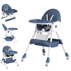 Baby High Chair 5 in 1 High Chairs for Babies and Toddlers Travel Foldable Hi...