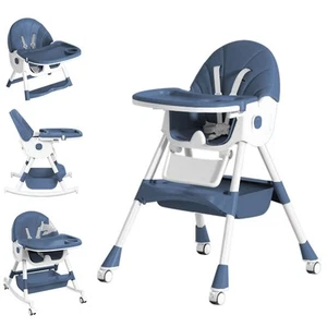 Baby High Chair 5 in 1 High Chairs for Babies and Toddlers Travel Foldable Hi...
