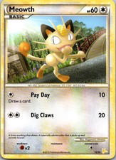 Meowth 75/123 HeartGold SoulSilver Common LP on eBay