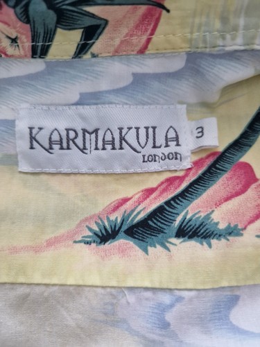 Karmakula Men's Multi-coloured Long Sleeve 'Hawaiian' Summer/hols. Shirt -Size 3 - Picture 21 of 21
