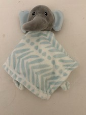 Lila Jack Elephant Lovey Baby Kids Security Blanket Gray Teal White Chevron
