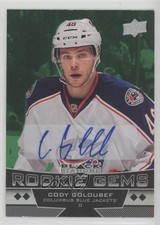 2012-13 Black Diamond Quad Rookie Gems Emerald 3/10 Cody Goloubef #230 Auto h9a