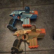 NERF N-Strike Elite Stockade Dart Blasters Lot of 2 Blue  Camo 2011