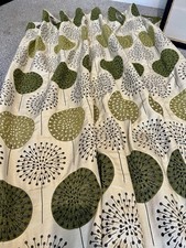 Full Length Cream Curtains Tree/ Dandelion Motive. Metal Eyelet Mounting.