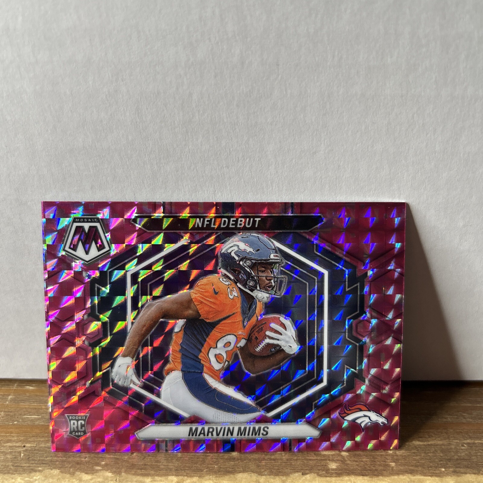 2023 Panini Mosaic Camo Pink Marvin Mims Rookie #ND-13