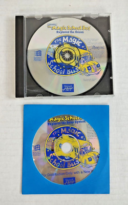The Magic School Bus Explores The Ocean /Solar System Microsoft Home PC Lot of 2