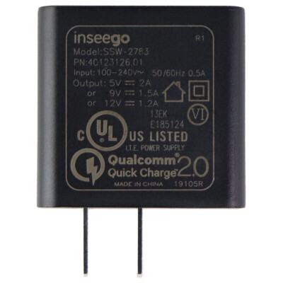 Novatel QualComm QC 2.0 Wall Charger Single USB Adapter - Black (SSW-2783)