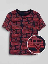 2T NWT Baby Gap FIRE TRUCK Boys Shirt top firetruck fireman engine NEW 2 years