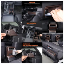 Oak Wood Interior Center Control Trim Cover For Toyota Land Cruiser LC250 2024+