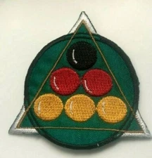 Embroidered Iron-On Applique Pool Rack, 3 inch