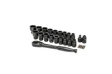 Crescent 25 Piece 3/8" Drive Pass-Thru X6 Standard Spline Mechanics Tool Set ...