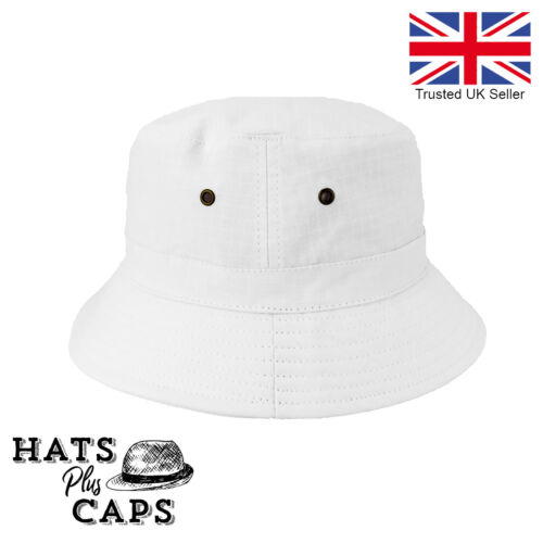 Bucket Hat Ripstop Cotton Lightweight Short Brim Travel Sun Hat Summer Festival - Picture 4 of 17