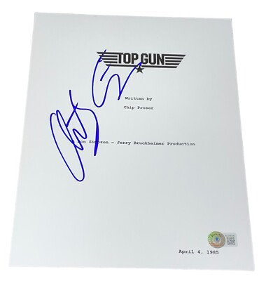 Anthony Edwards Signed Autograph Top Gun Full Script Screenplay Goose Beckett