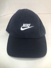 NIKE HERITAGE86 FUTURA ADJUSTABLE CAP HAT DARK NAVY BLUE WASHED COTTON ADULT