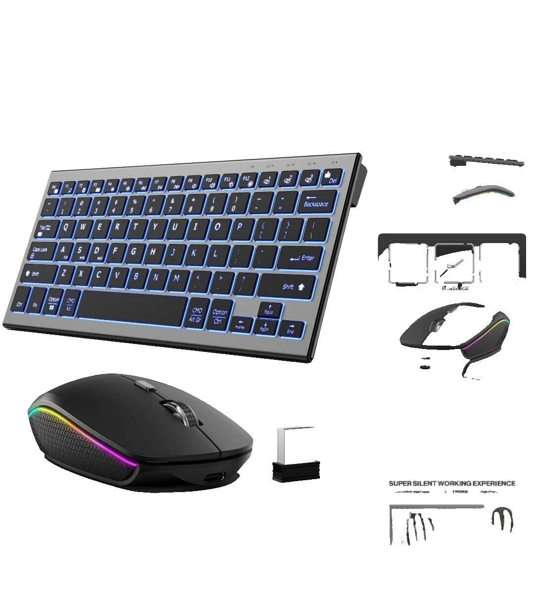 Paralelo (IEEE 1284) Paquetes de Teclado y Mouse de computadora teclados programable