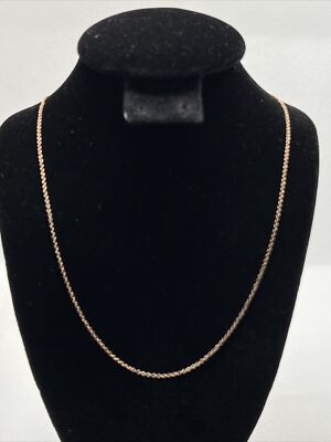 BEAUTIFUL 14K Rose Gold Ladies Chain Necklace (16 Min - 18 Max Long) 1.6gr.