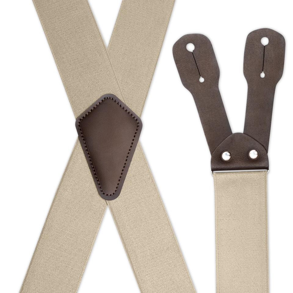 Tirantes para hombre - estilo X, material de alta resistencia, botones gruesos, hechos en EE. UU. Foto 3 de 4