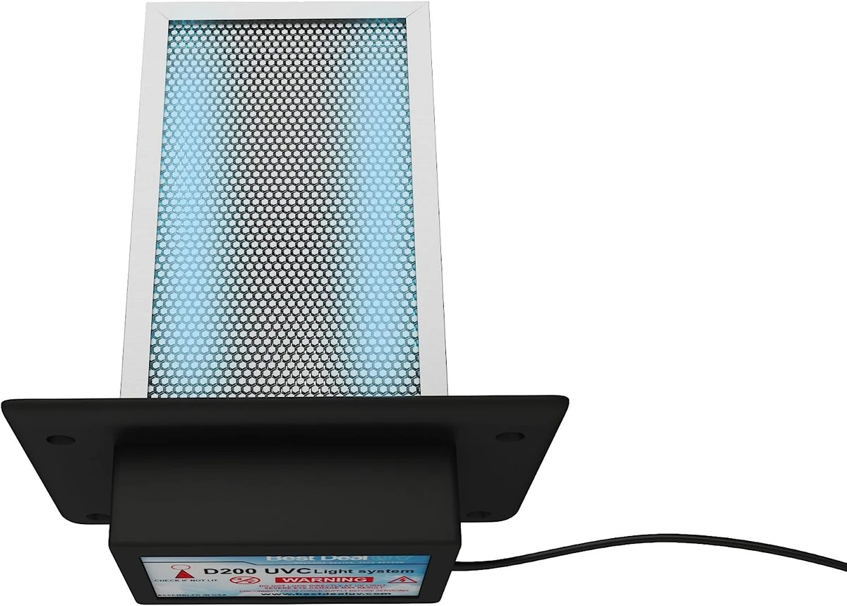 D200 Dual Lamp Air Purifier Whole House Filter Uv Light in Duct