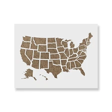 United States Map Outline Stencil - Durable & Reusable Mylar Stencils