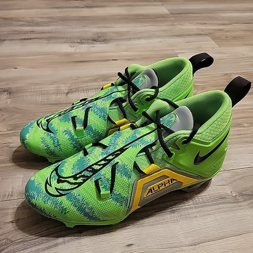 Nike Alpha Menace Pro 3 Razor Sharp Cuts Cleats Men's 12 Green Black FB8442-303 - Picture 3 of 11