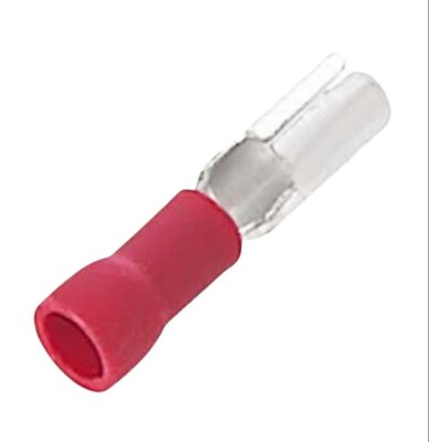 Female Bullet Disconnect, Insulated, 22-16 AWG, EBV18-4B-Q, (Qty 25)