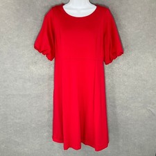 J Jill Red Dress Petite S Short Sleeve Career Casual Party
