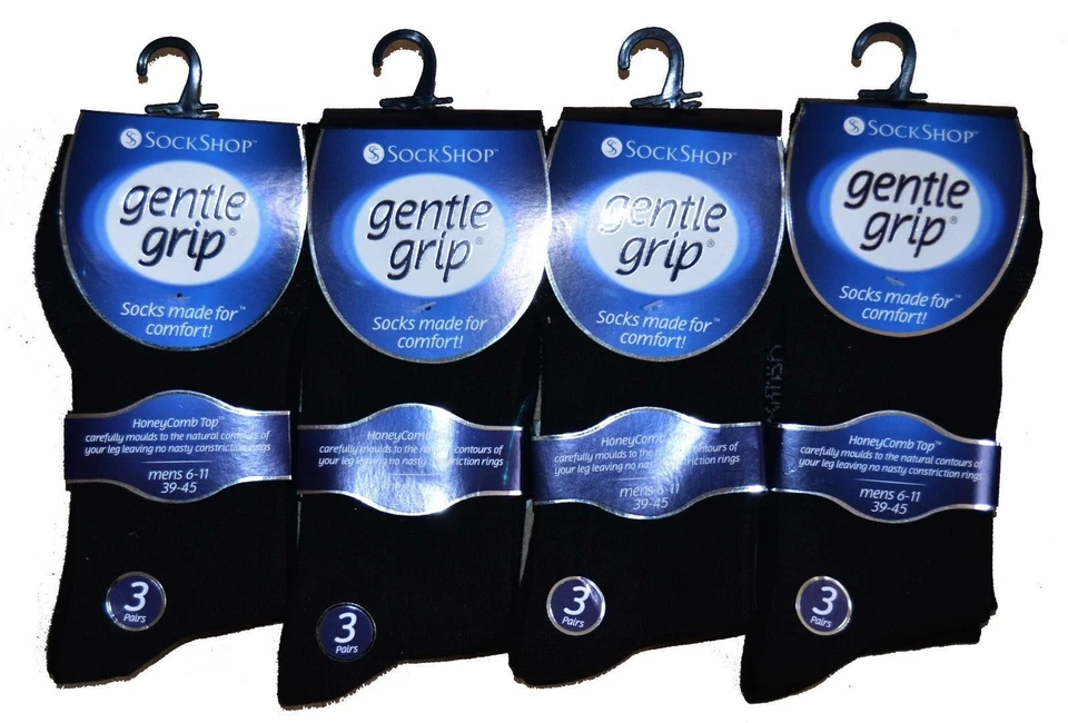 3,6,12 Mens Gentle Grip Non Elastic Socks Soft Cotton Comfort UK6-11 EUR 39-45
