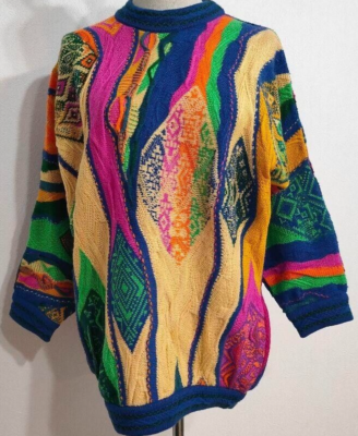 COOGI Multicolor 3D Knit Wool Thick Sweater | eBay