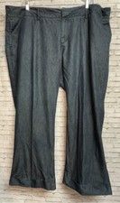Apostrophe Womens Size 24WP Cuffed Denim Dark Blue Jeans