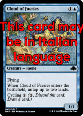MTG 2x CLOUD OF FAERIES EXC - GEISTERWOLKE 43 - DMR - MAGIC