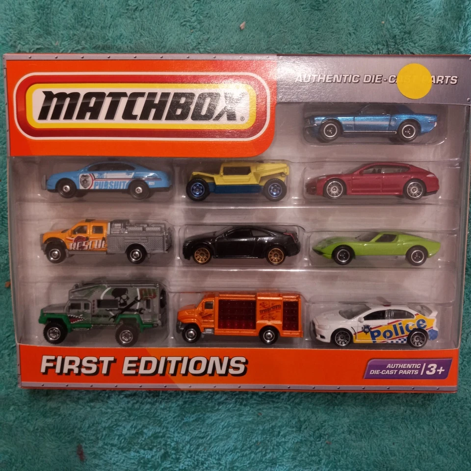 MATCHBOX 10 CAR GIFT PACK FIRST EDITIONS 1968 CALIFORINA Special Lambo Miura   - Image 2 of 4