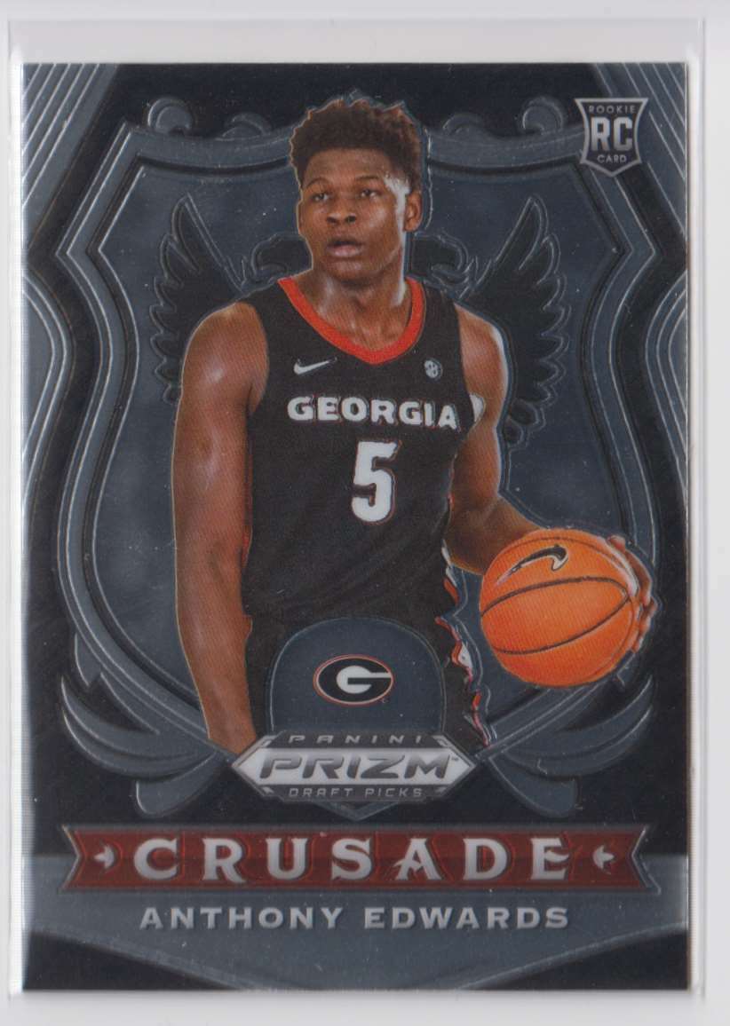 2020-21 Panini Prizm Draft Picks Crusade Rookie #81 Anthony Edwards