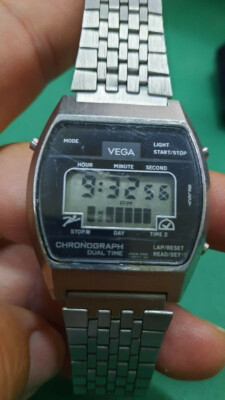 (ジャンク)シチズン VEGA 鉄腕アトム デジタル時計 9468 Vintage 80s Citizen VEGA 9468 LCD Watch ultra RARE Chronograph