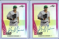 2019 Leaf Metal KAMERON MISNER Throwback Pink Prismatic Auto RC /20 Rays 