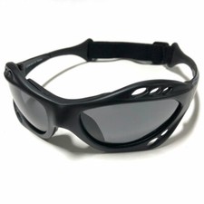 AQUA AZUL MATTE BLACk KITEBOARDING POLARIZED WATER SHADES SUN GLASSES