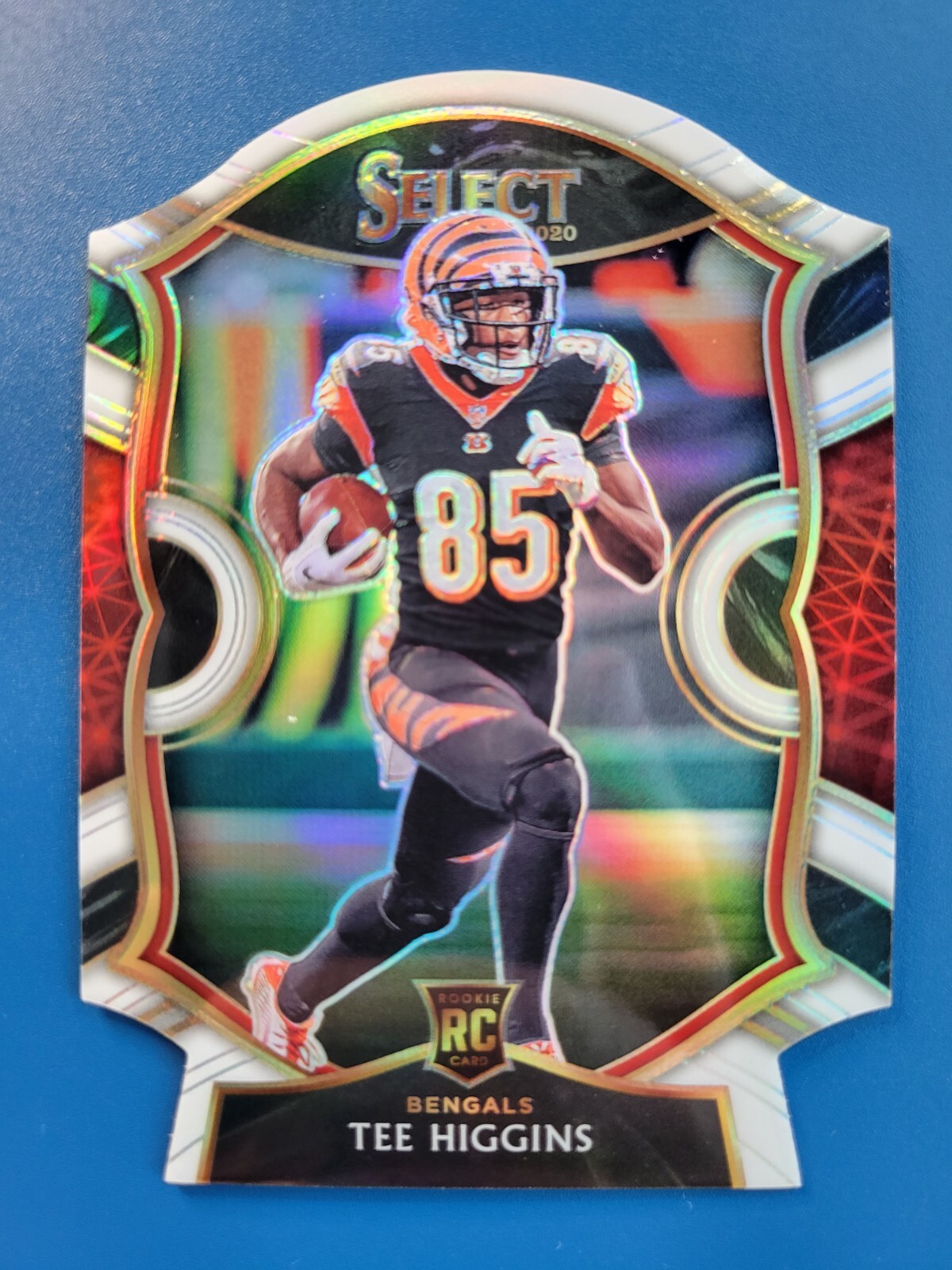 Tee Higgins 2020 PANINI SELECT WHITE ROOKIE RC DIE-CUT #60 CINCINNATI BENGALS!